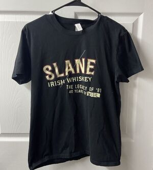 Slane Irish Whiskey T-shirt Small Black Crew Neck Short Sleeve
